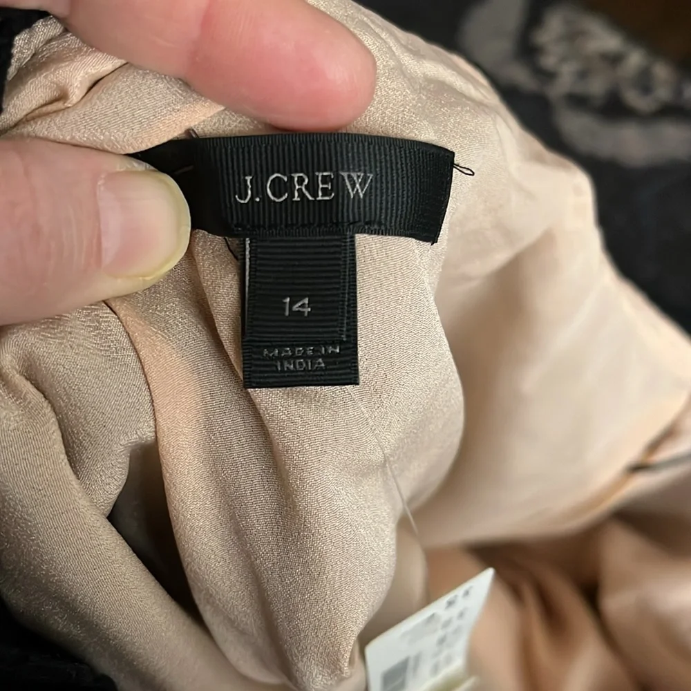 NWT J. Crew One Shoulder Eyelet Top‎ in Black.